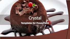  Presentation with hot chocolate - Colorful PPT layouts enhanced with hot chocolate pudding with fondant backdrop and a tawny brown colored foreground