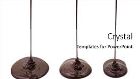  Presentation with hot chocolate - Slides consisting of hot chocolate stream isolated background and a white colored foreground