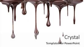  Presentation with stream - Cool new presentation design with hot chocolate stream isolated backdrop and a white colored foreground