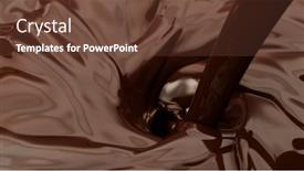  Presentation with waves - Slides with hot-chocolate-waves-melted-chocolae background and a tawny brown colored foreground