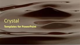  Presentation with waves - PPT theme having hot-chocolate-waves-melted-chocolae background and a tawny brown colored foreground