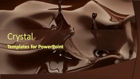  Presentation with waves - Presentation design consisting of hot-chocolate-waves-melted-chocolae background and a tawny brown colored foreground