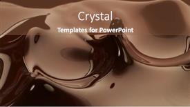  Presentation with waves - Slide deck having hot-chocolate-waves-melted-chocolae background and a tawny brown colored foreground