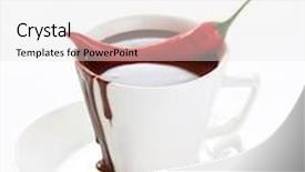  Presentation with hot chocolate - Slides having hot chocolate with chili background and a white colored foreground