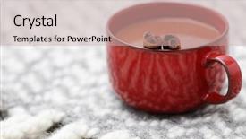  Presentation with hot chocolate - Colorful slides enhanced with hot chocolate with cinnamon - sweet backdrop and a soft green colored foreground