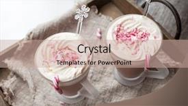  Presentation with candy canes - Slide deck enhanced with chocolate with cream and crush background and a coral colored foreground