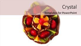  Presentation with hot chocolate - Presentation theme enhanced with hot-chocolate-with-fresh-raw background and a soft green colored foreground