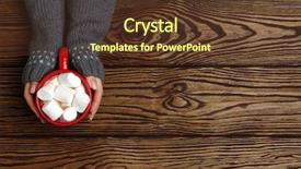  Presentation with hot chocolate - Presentation design consisting of hot chocolate with marshmallow background and a tawny brown colored foreground