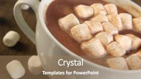  Presentation with hot chocolate - Slides enhanced with hot chocolate with marshmallow background and a coral colored foreground