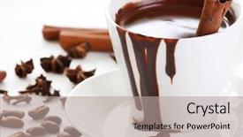 Presentation with hot chocolate - Audience pleasing PPT layouts consisting of hot chocolate with spice backdrop and a coral colored foreground