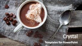 Presentation with hot chocolate - Amazing slide deck having hot chocolate with whipped cream backdrop and a tawny brown colored foreground