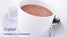  Presentation with hot chocolate - Presentation consisting of hot chocolate background and a sky blue colored foreground