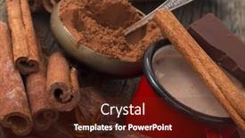  Presentation with hot chocolate - Beautiful presentation design featuring hot chocolate backdrop and a tawny brown colored foreground