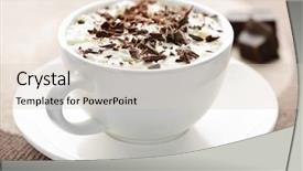  Presentation with hot chocolate - Slide set having hot cocoa with shaved chocolate background and a lemonade colored foreground