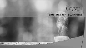  Presentation with hot spring - Slides consisting of hot-coffee-on-the-table background and a light gray colored foreground