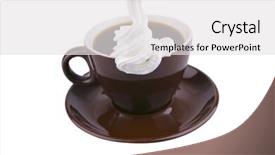  Presentation with hot chocolate - Presentation enhanced with hot-coffee-with-cream-over background and a white colored foreground