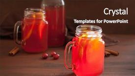  Presentation with hot tea - Slide deck enhanced with hot cranberry tea with orange background and a  colored foreground