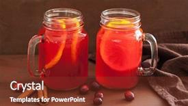  Presentation with dragonfly orange - Beautiful theme featuring hot cranberry tea with orange backdrop and a  colored foreground