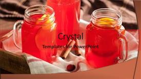  Presentation with tea patti - Colorful slide set enhanced with hot cranberry tea with orange backdrop and a  colored foreground