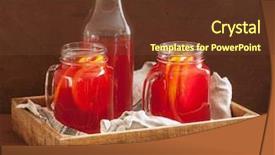  Presentation with tea cupping - Colorful PPT layouts enhanced with hot cranberry tea with orange backdrop and a  colored foreground