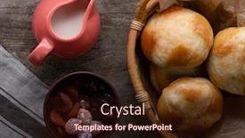  Presentation with cross - Cool new theme with hot-cross-buns-on-wooden backdrop and a wine colored foreground