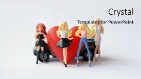  Presentation with dating - Audience pleasing presentation design consisting of hot dating agency staff backdrop and a sky blue colored foreground