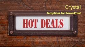  Presentation with cabinet - Presentation design featuring hot-deals-a-label background and a tawny brown colored foreground