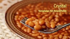  Presentation with hot sauce - Theme featuring hot delicious baked beans background and a tawny brown colored foreground