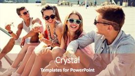  Presentation with food city - Presentation theme consisting of hot dog - friendship leisure summer and people background and a coral colored foreground