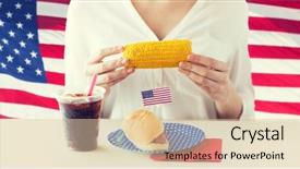  Presentation with corn dog - Cool new presentation theme with hot dog and coca cola backdrop and a lemonade colored foreground