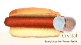  Presentation with dog food - Presentation enhanced with hot-dog-funny-hot-dog and a cream colored foreground