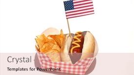  Presentation with 4th july - Presentation with hot-dog-hot-dog background and a lemonade colored foreground