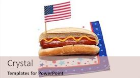  Presentation with 4th july - PPT theme featuring hot-dog-hot-dog background and a coral colored foreground