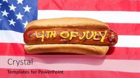  Presentation with mustard yellow - PPT layouts consisting of hot-dog-hotdog-mustard background and a coral colored foreground