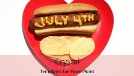  Presentation with mustard yellow - Presentation theme enhanced with hot-dog-hotdog-mustard background and a red colored foreground