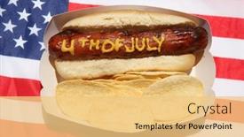  Presentation with mustard yellow - Presentation theme featuring hot-dog-hotdog-mustard background and a yellow colored foreground