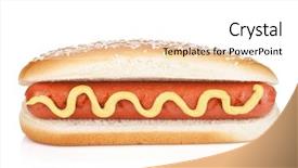  Presentation with hot pink white - Theme enhanced with plate with text i'm hungry closeup background and a coral colored foreground