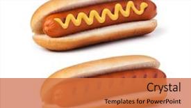  Presentation with hot pink white - Beautiful PPT theme featuring hot dog with mustard isolated backdrop and a red colored foreground