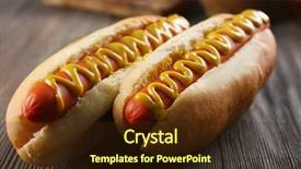  Presentation with close up wooden decking - Amazing theme having hot dogs on wooden background backdrop and a tawny brown colored foreground