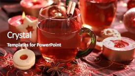  Presentation with delicious christmas cookies - Theme featuring hot drink for christmas with delicious cookies background and a tawny brown colored foreground