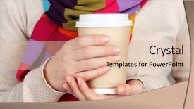  Presentation with paper - Beautiful presentation featuring hot drink in paper cup backdrop and a lemonade colored foreground