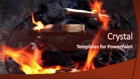  Presentation with fire red - Audience pleasing presentation consisting of hot fire black wood charcoal backdrop and a  colored foreground