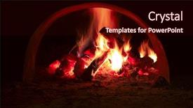  Presentation with flame - PPT theme consisting of pizza dark background - hot flame of fire background and a wine colored foreground