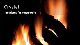  Presentation with flame - PPT layouts having hot-flame-of-fire background and a black colored foreground
