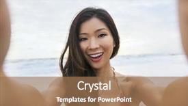  Presentation with asian - Cool new presentation theme with hot girls - asian young woman or girl backdrop and a coral colored foreground