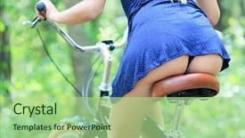  Presentation with sexy - Slide deck featuring hot girls - back view of sexy young background and a mint green colored foreground