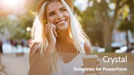  Presentation with wind energy close up portrait - Slide set having hot girls - close up portrait background and a coral colored foreground