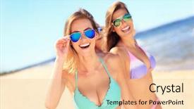  Presentation with fun - Beautiful PPT layouts featuring hot girls - picture of a group backdrop and a lemonade colored foreground