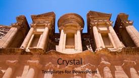  Presentation with petra - Presentation consisting of abandoned city of petra background and a red colored foreground