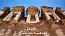  Presentation with petra - Beautiful theme featuring ancient temple in petra jordan backdrop and a tawny brown colored foreground